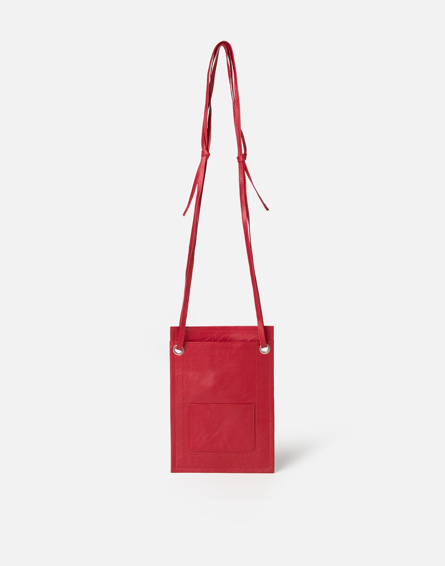 Sac en cuir rouge