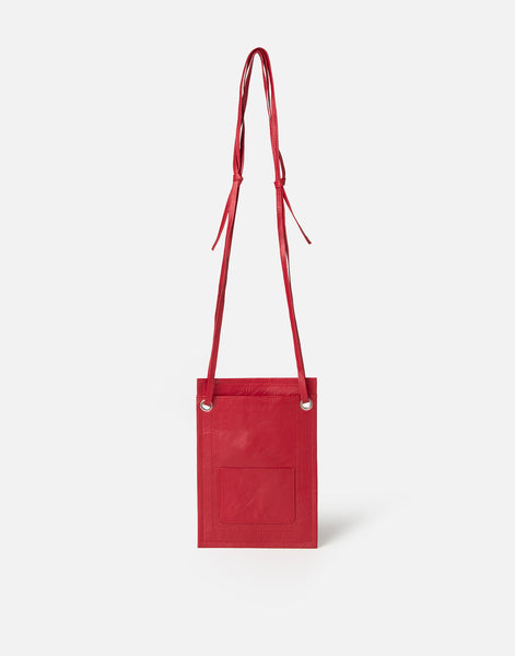 Bolso piel roja