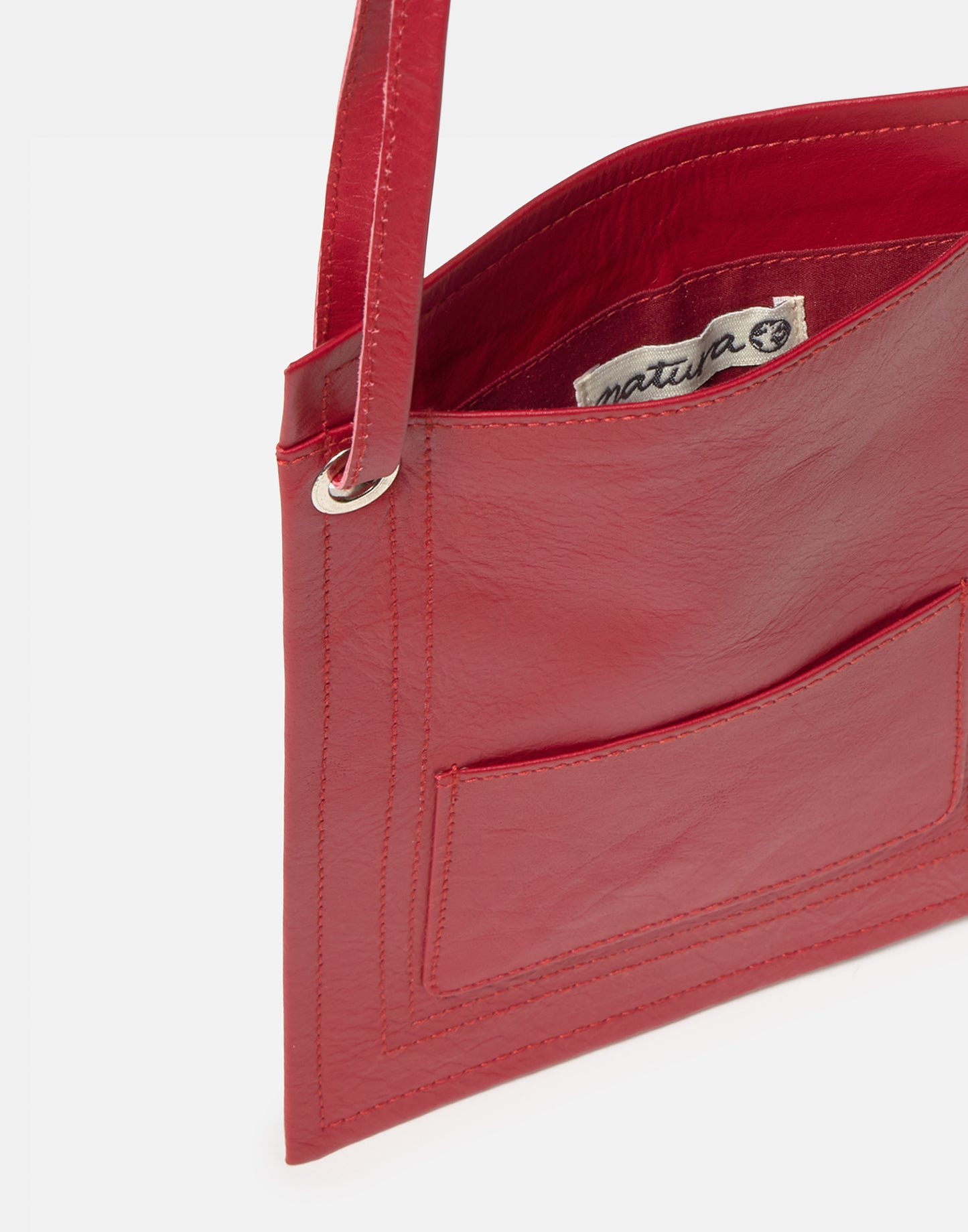 Bolso piel roja