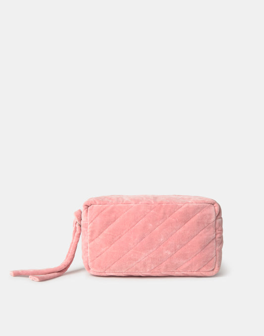 Small velvet toiletry bag