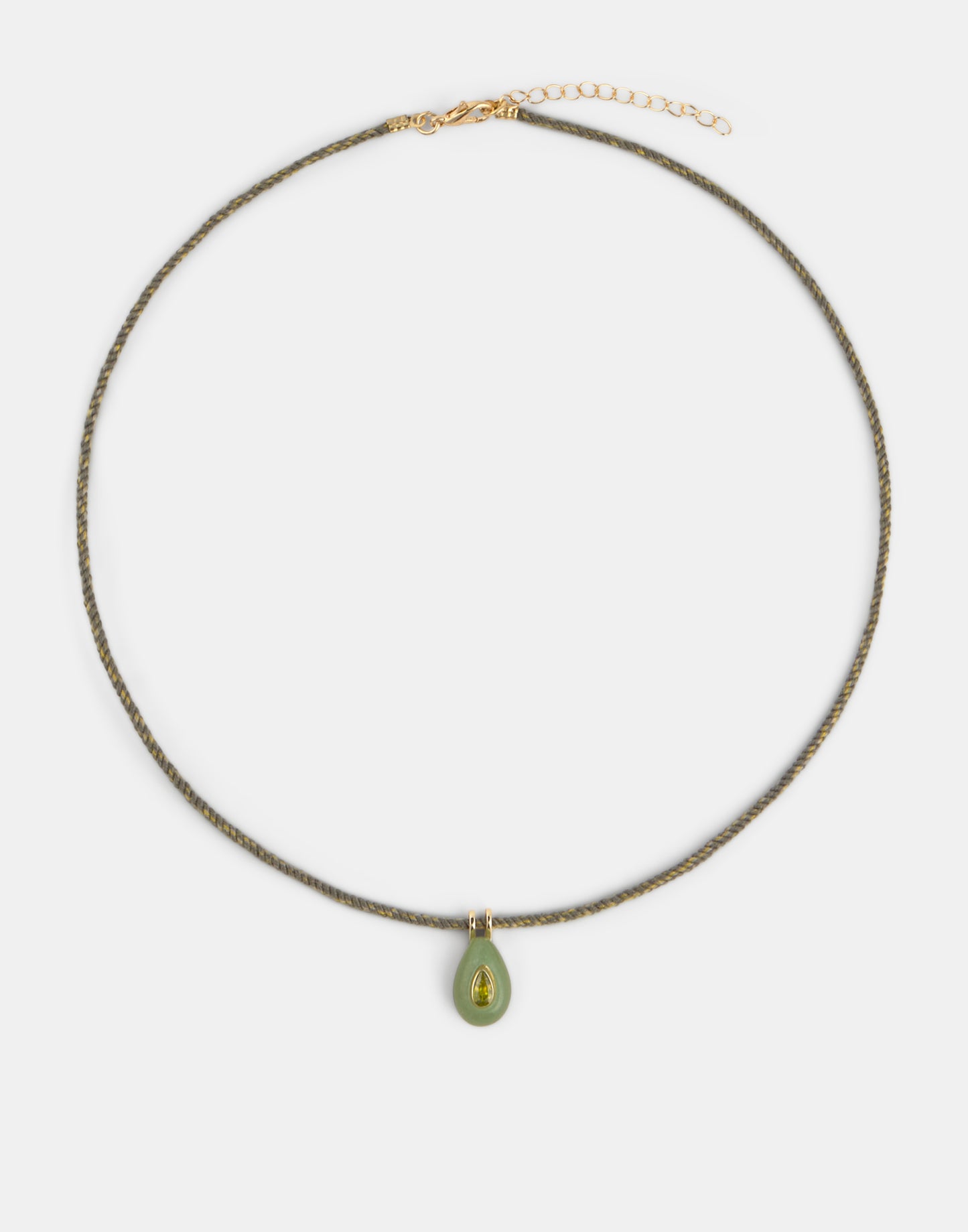 Collar charm piedra diamante