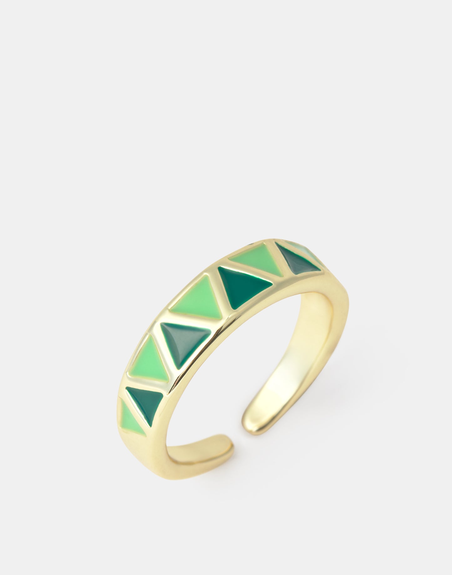 Anello con smalto a triangolo