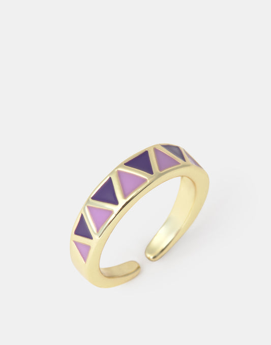 Anillo esmalte triángulo