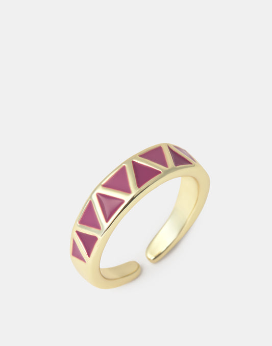 Dreieckiger Emaille-Ring