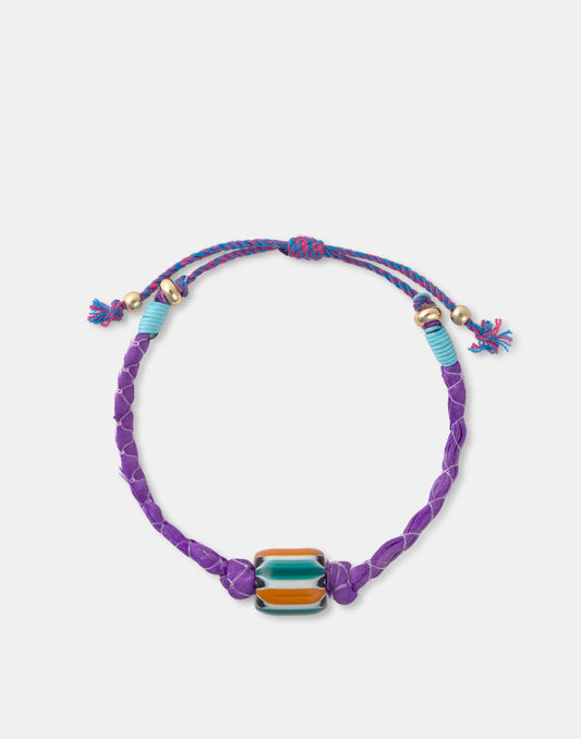 Bracciale in filo con charm in ceramica