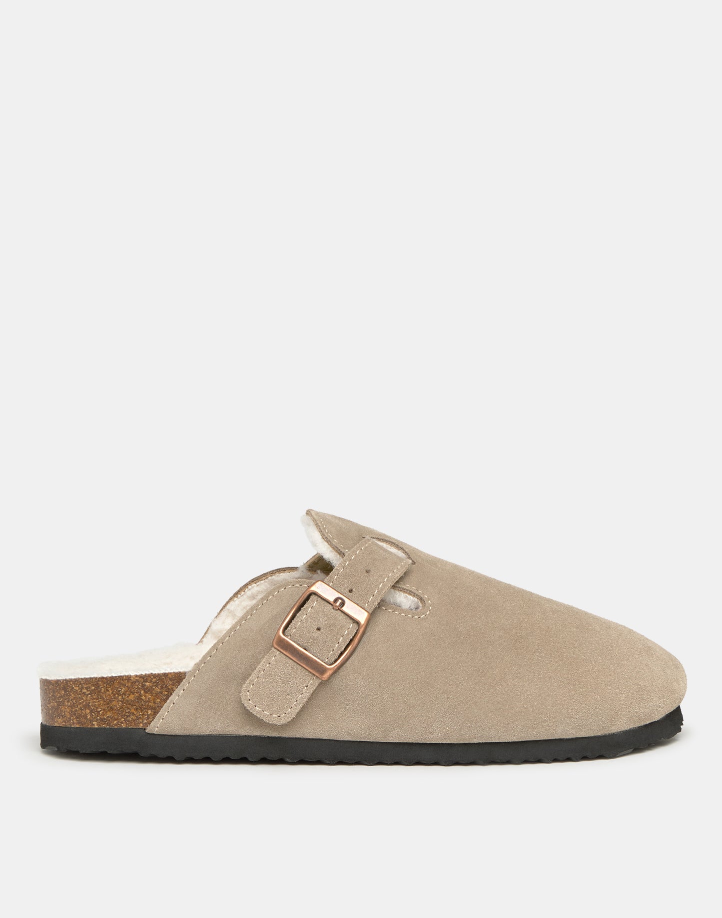 Zueco ergonómico piel con borreguito