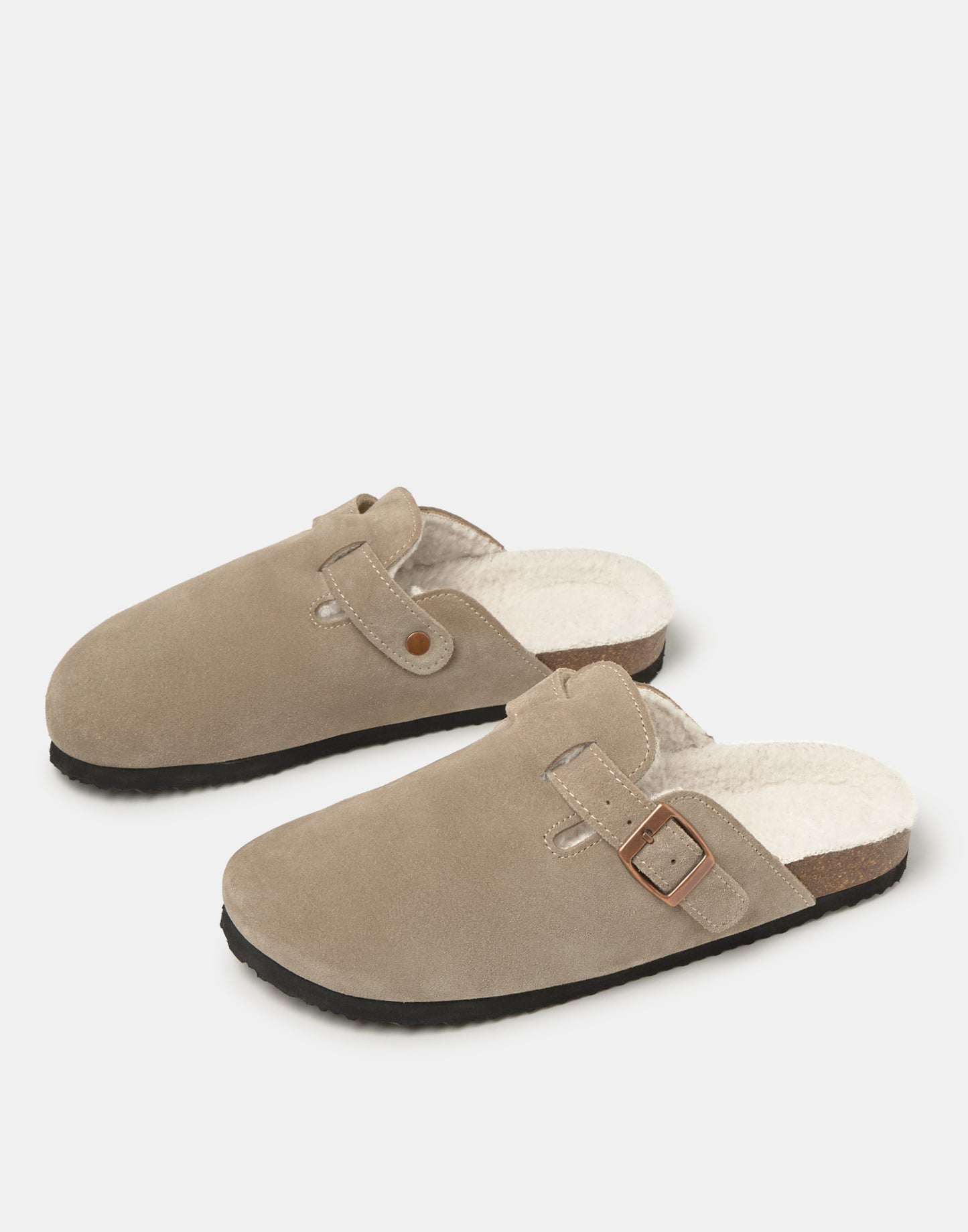 Zueco ergonómico piel con borreguito