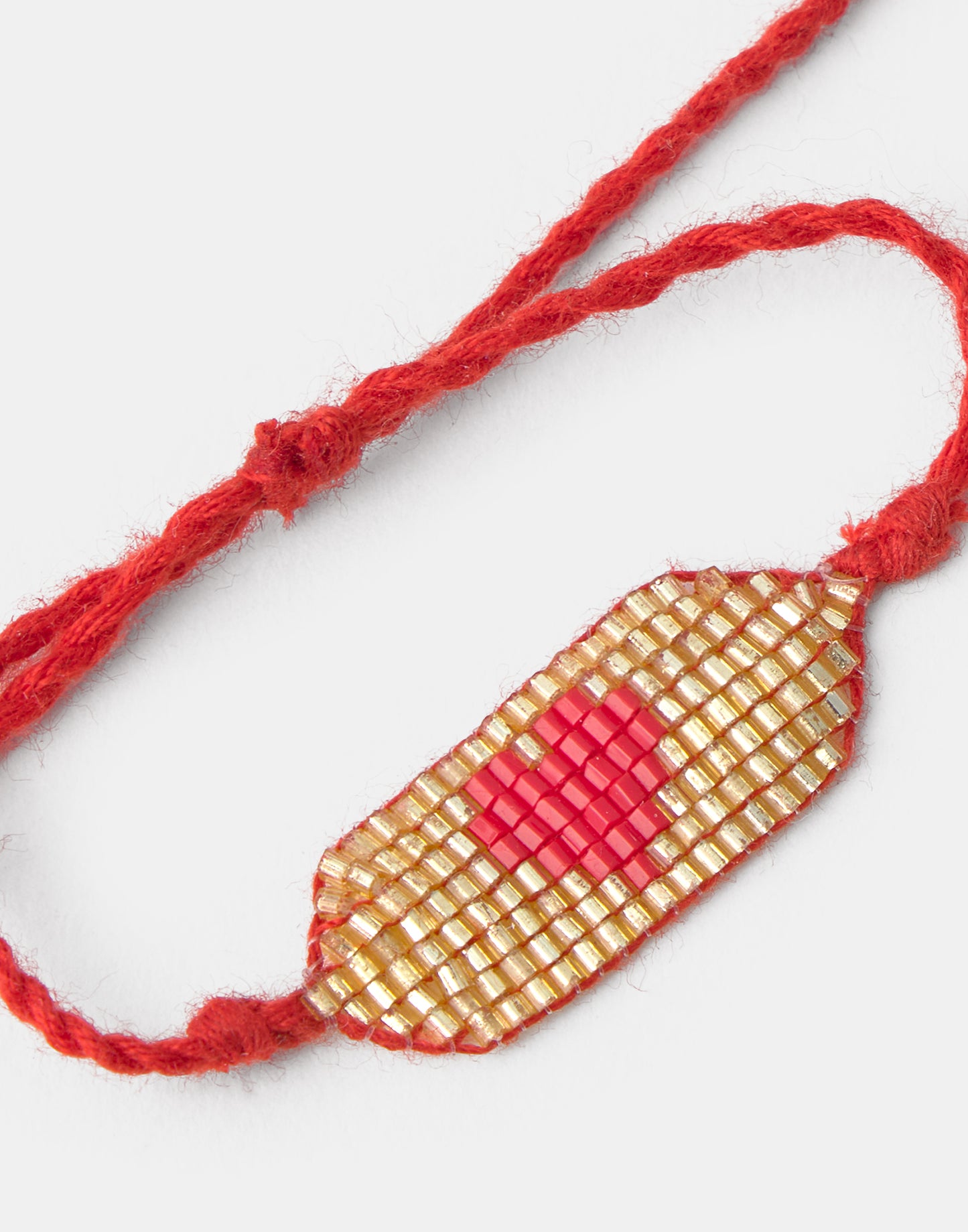 Braccialetto filo perline cuore