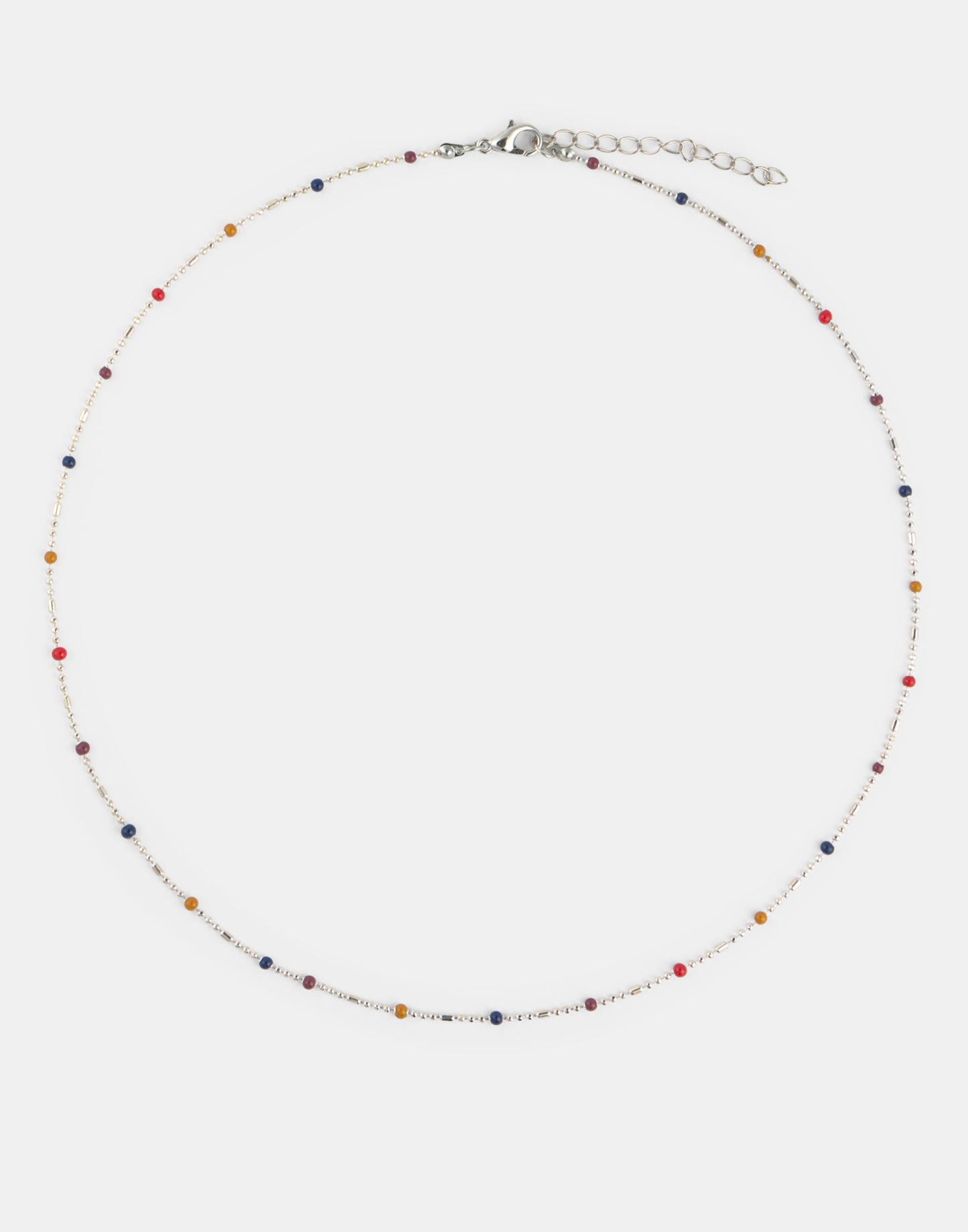 Collar bolitas silver