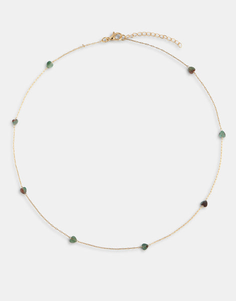 Collar corazón piedra