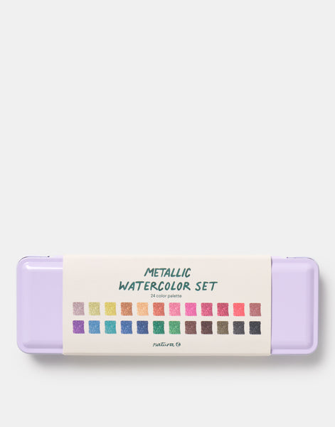 Boîte de 24 aquarelles brillantes