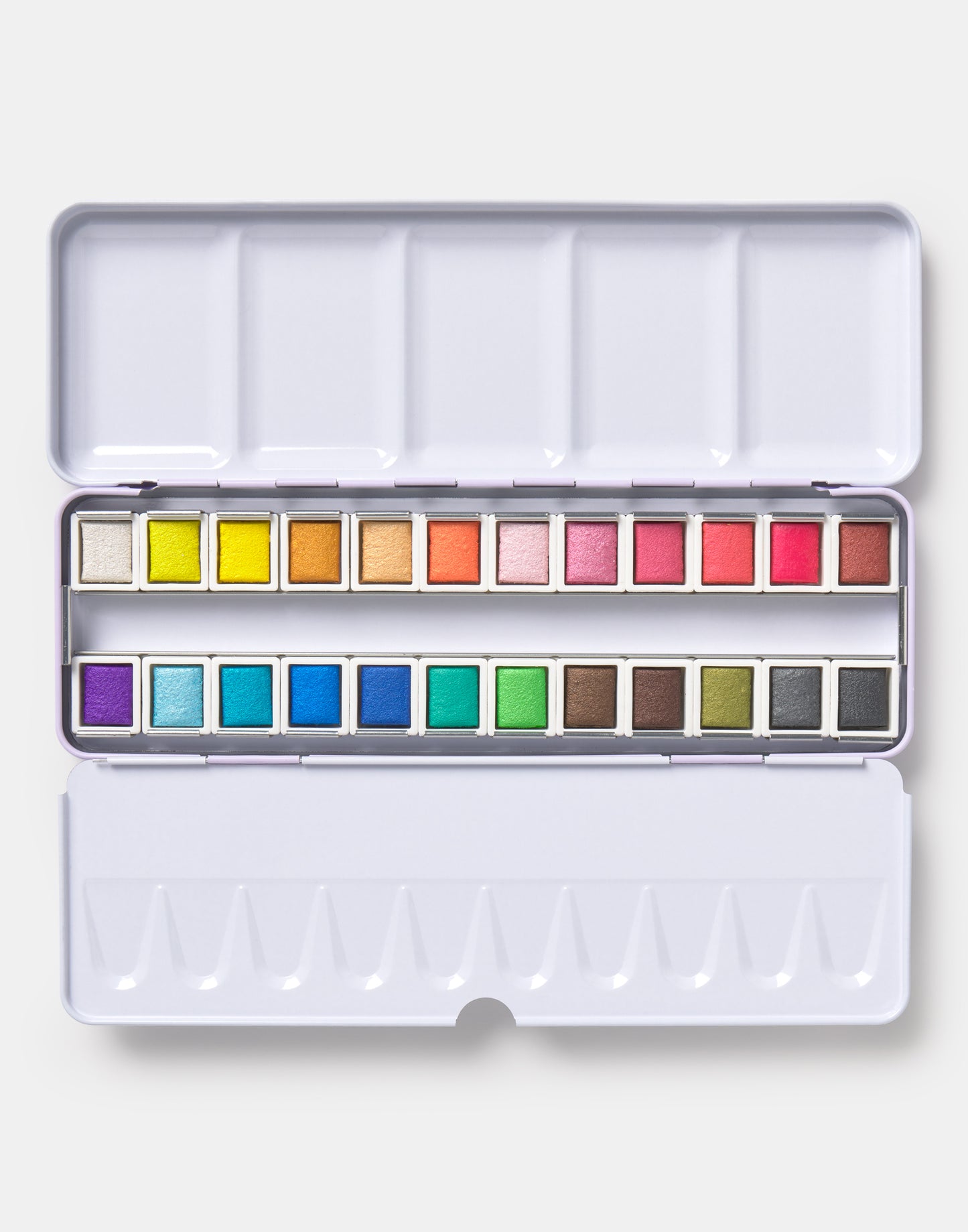 Boîte de 24 aquarelles brillantes