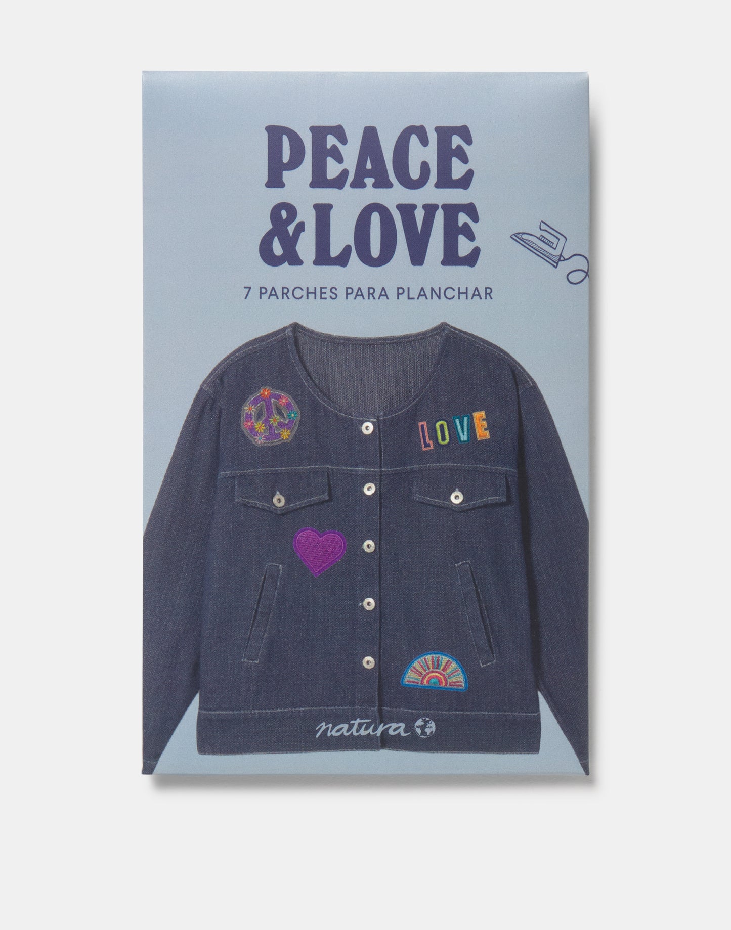 Set de 7 patchs Peace & Love