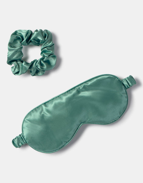 Eye mask with hair tie