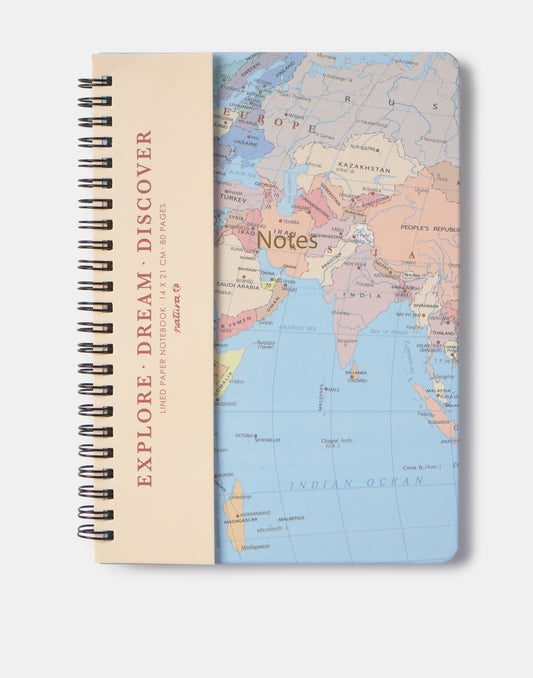 Libreta tapa dura mapamundi