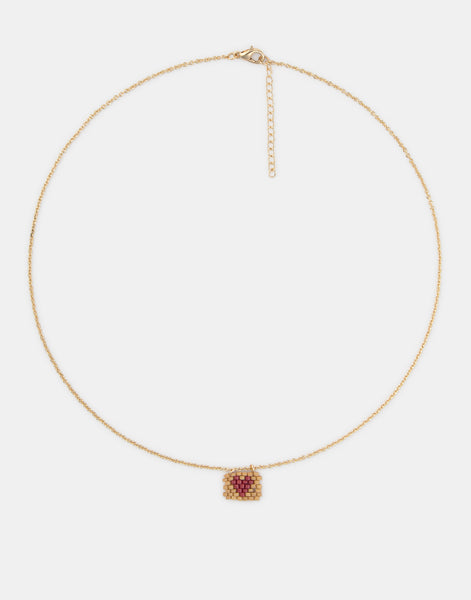 Collar corazón beads