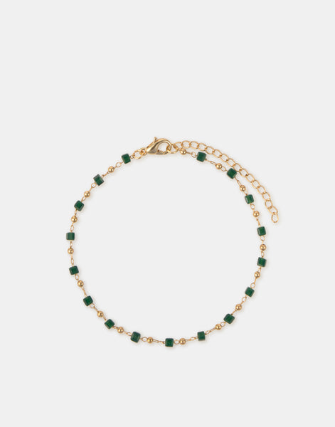 Pulsera cristales cuadrados