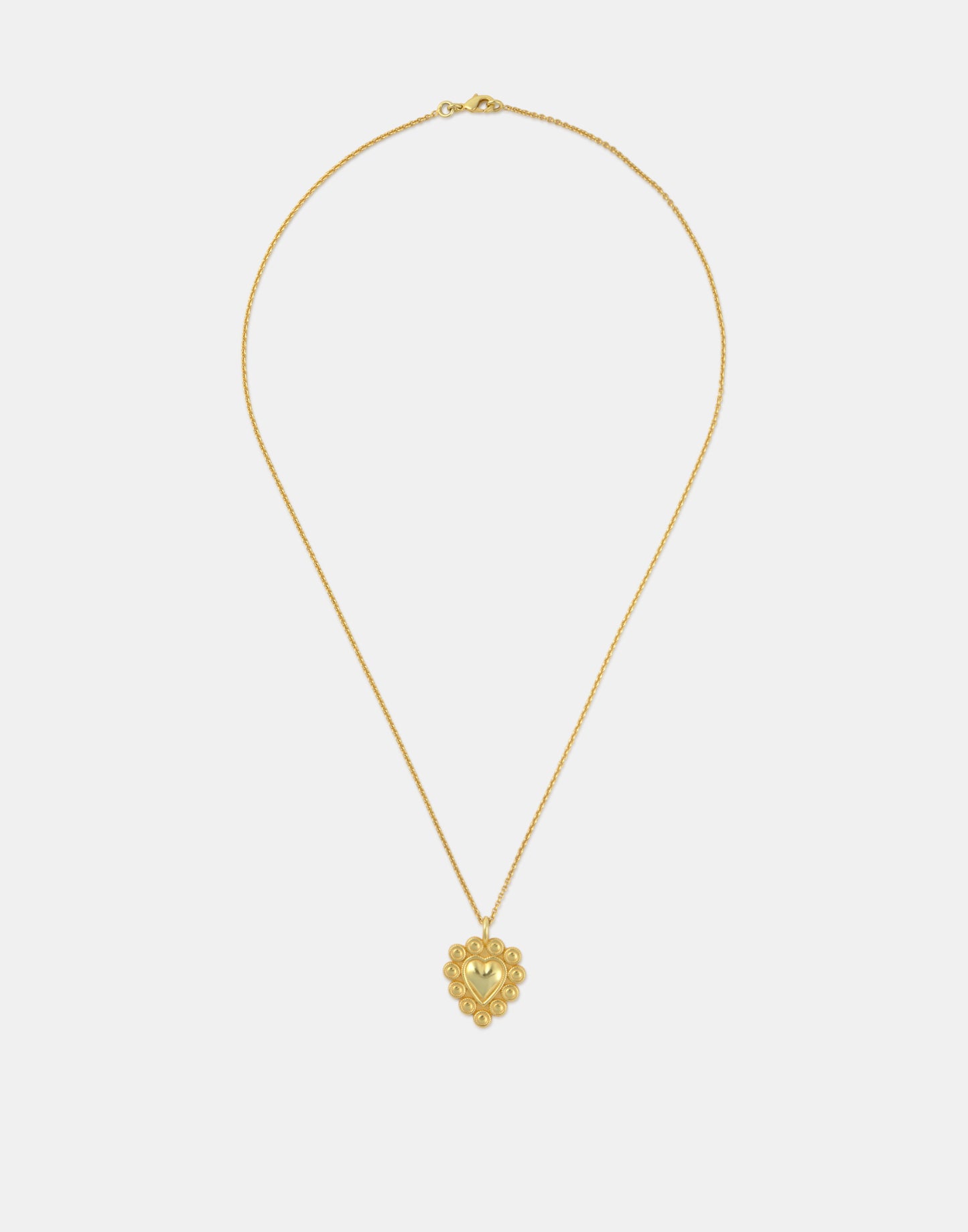 Collar corazón labrado