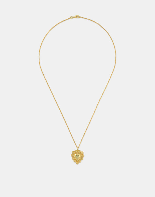 Collar corazón labrado