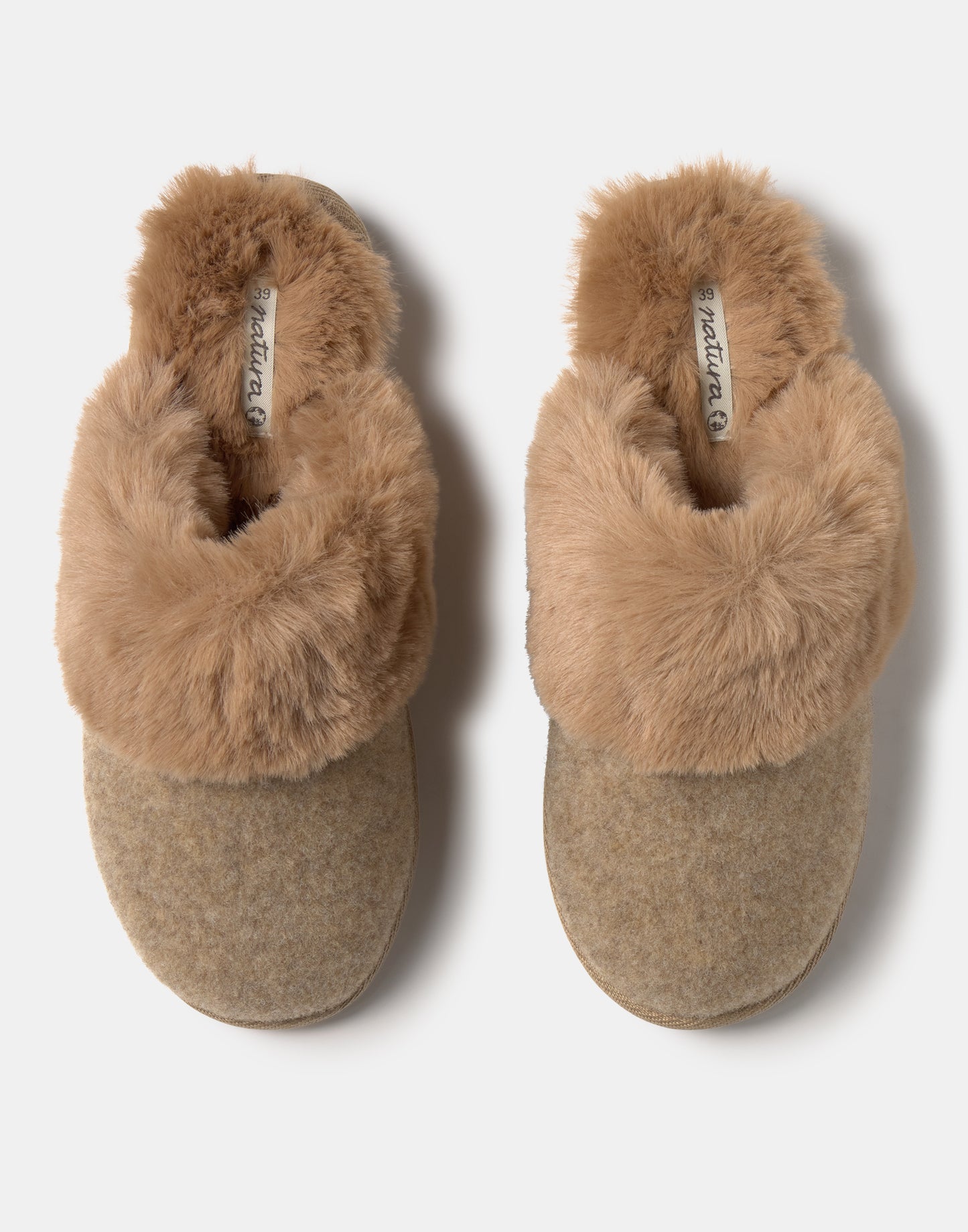 Chaussons en polaire avec fourrure