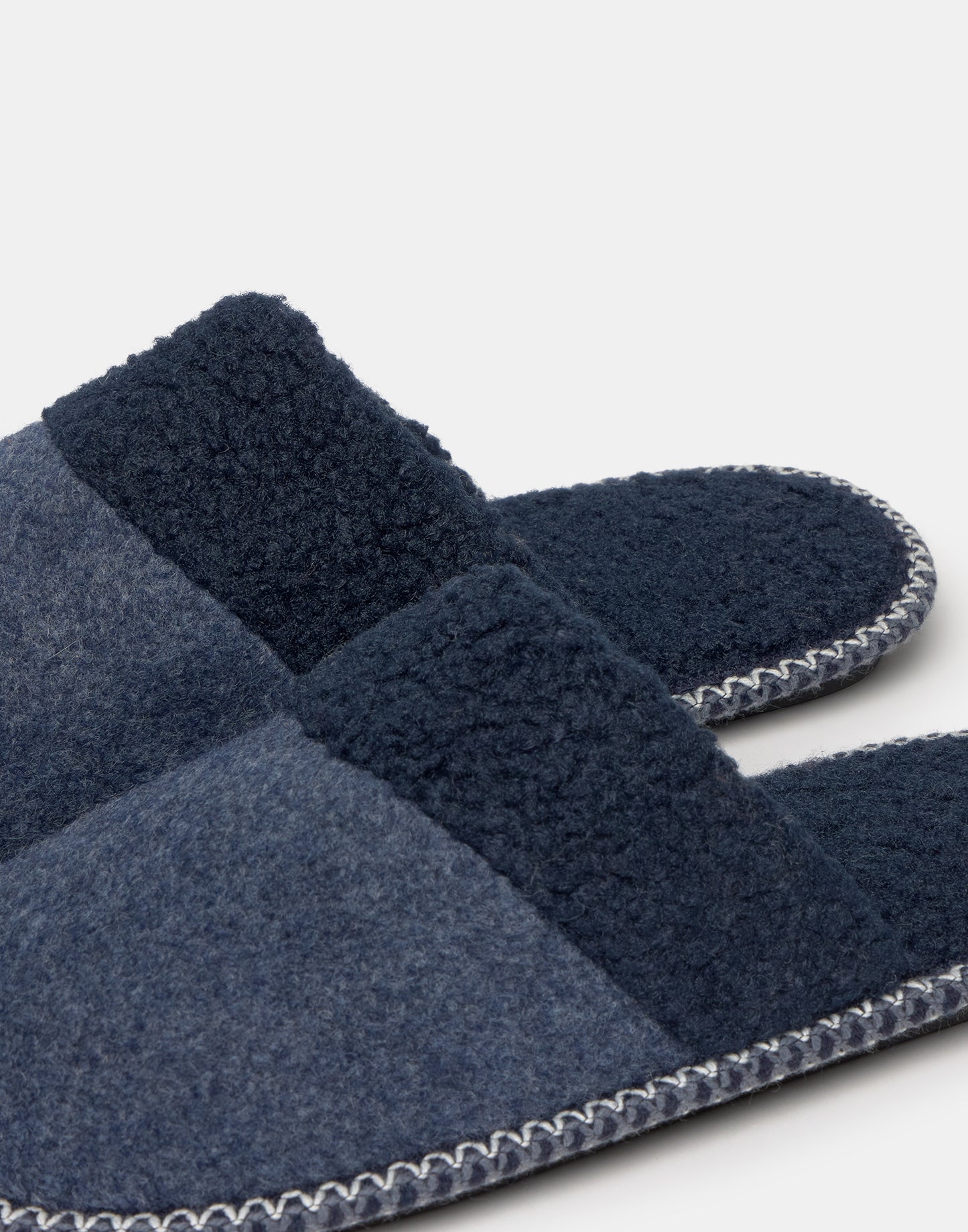 Pantofole uomo in feltro effetto pelliccia