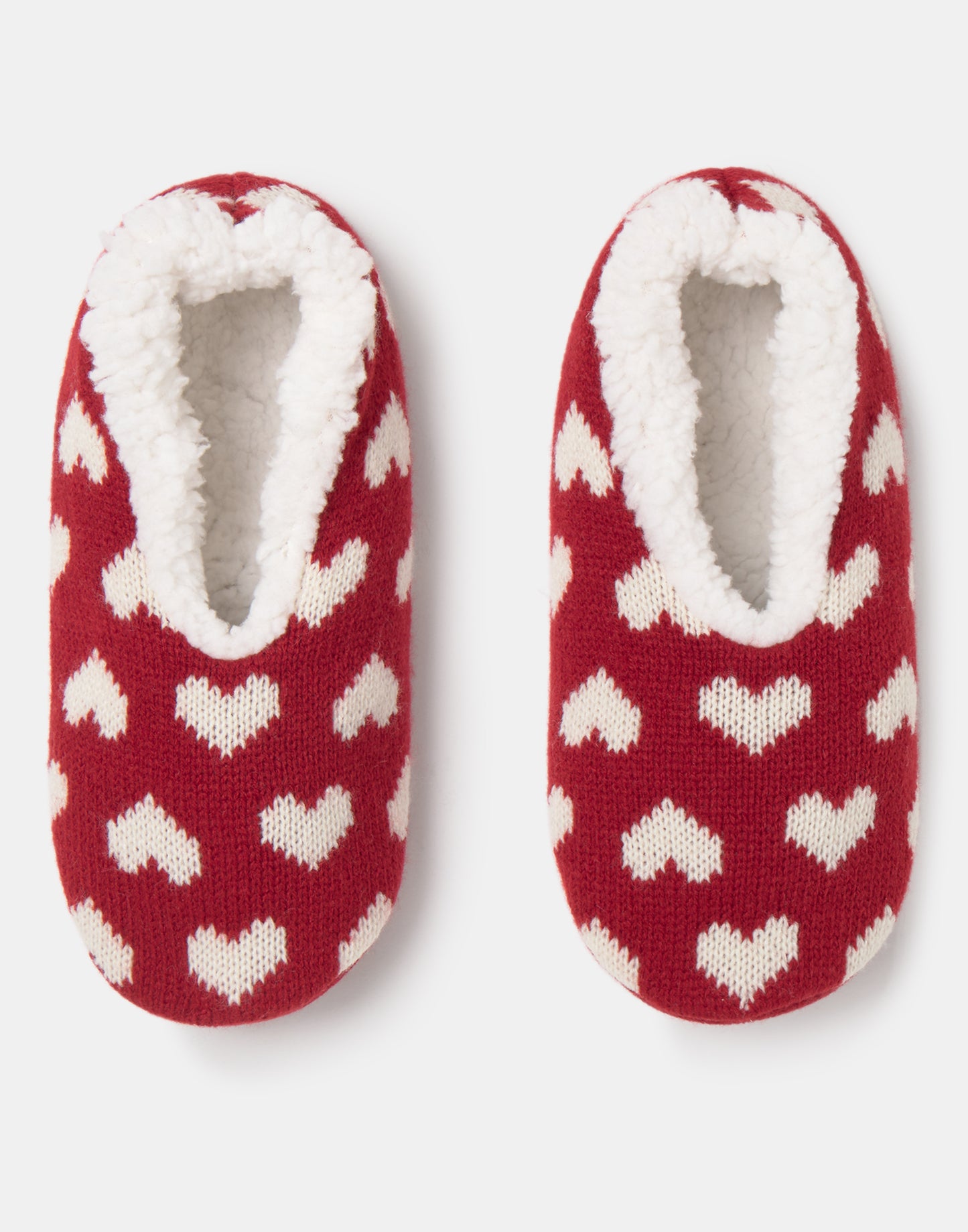 Chaussons textile cœurs