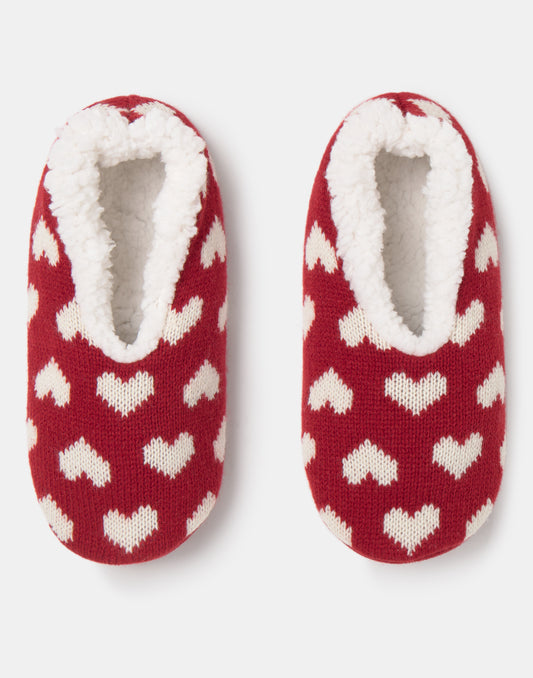 Zapatilla textil corazones