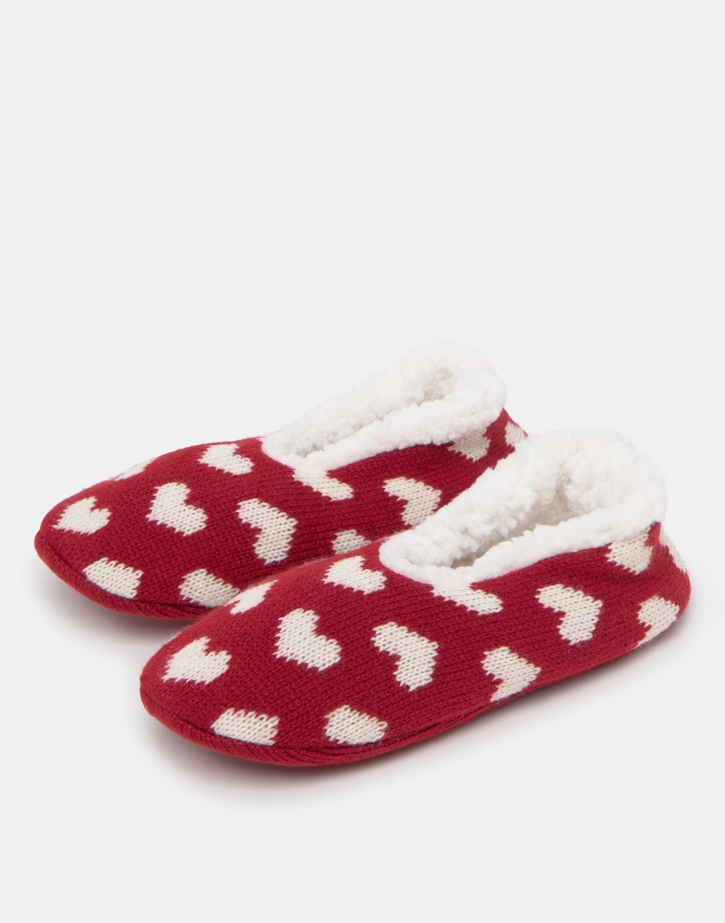 Chaussons textile cœurs