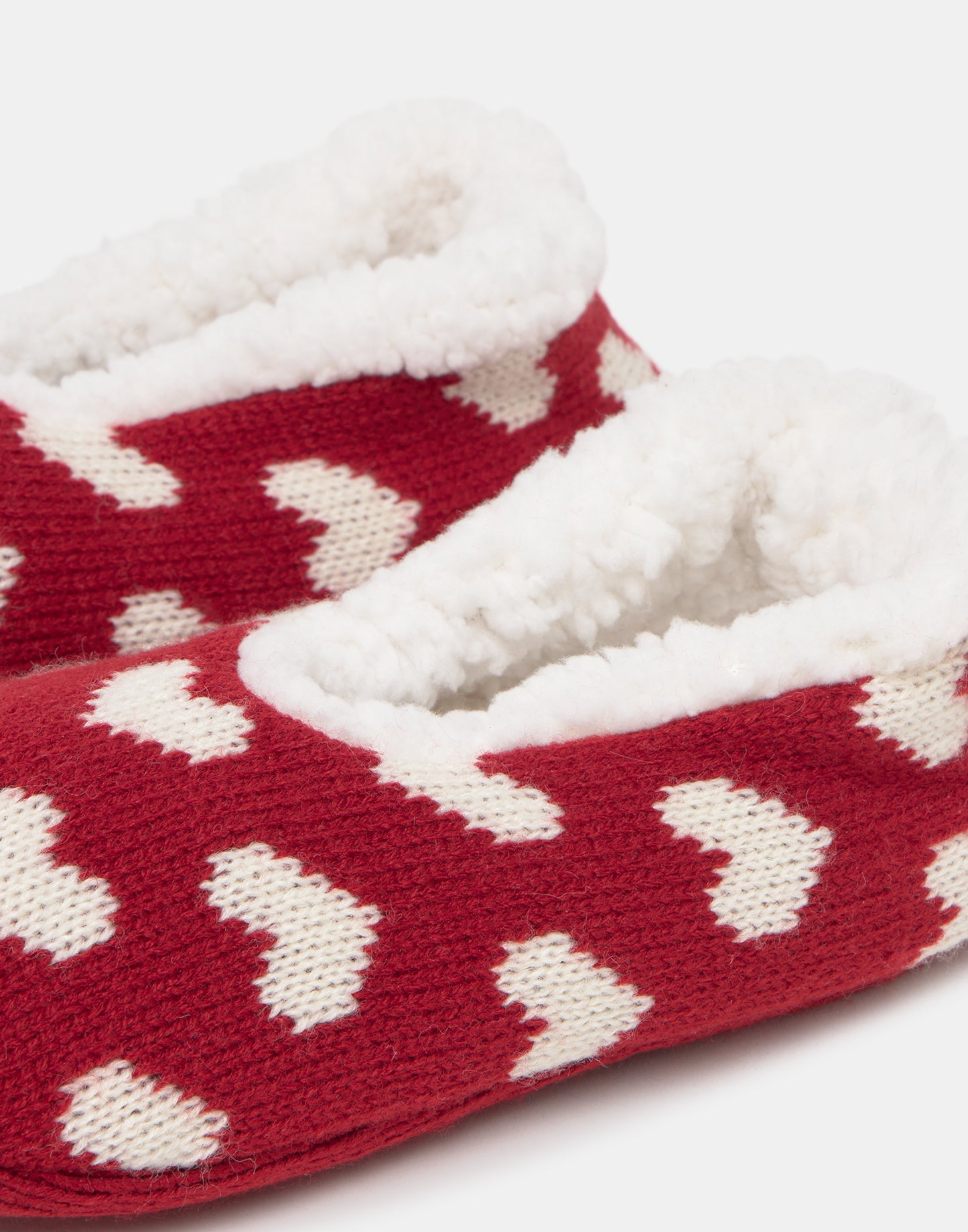 Chaussons textile cœurs