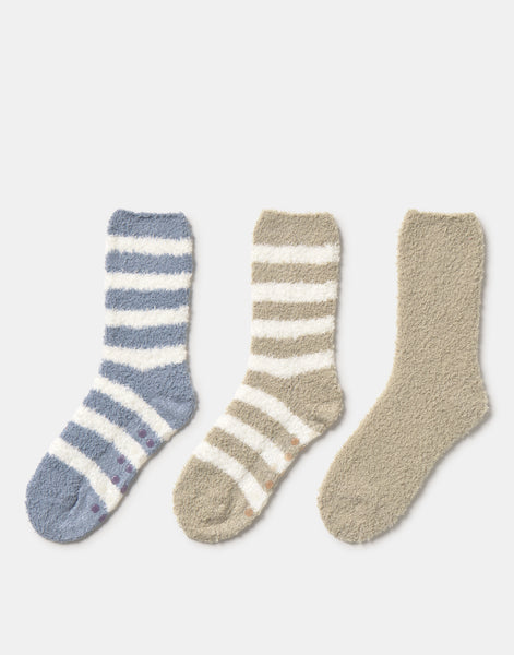 Set 3 calcetines fluffy fantasía