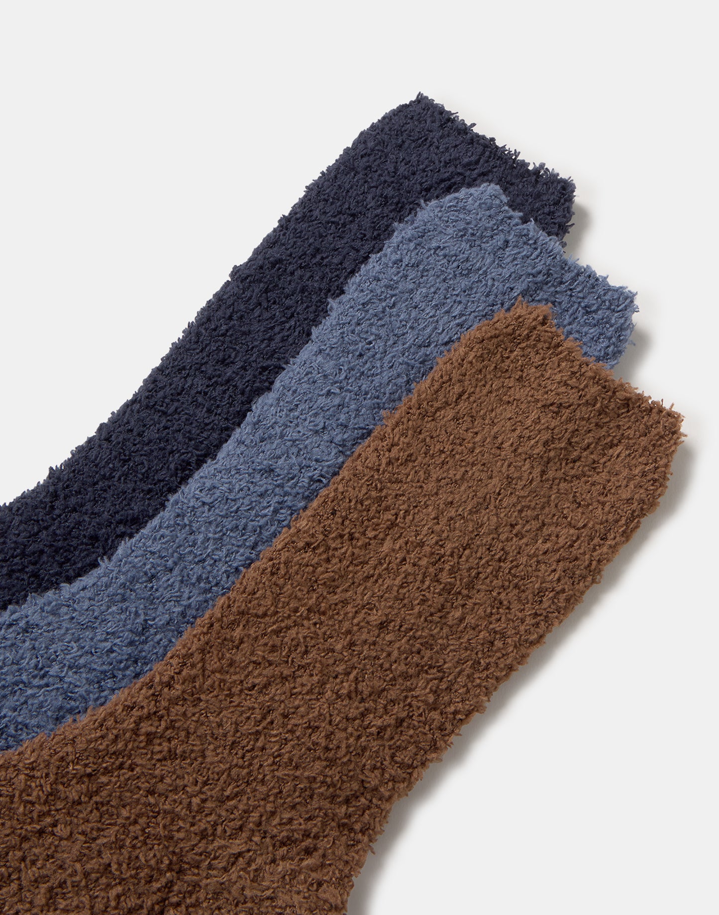 Set 3 calcetines lisos fluffy hombre