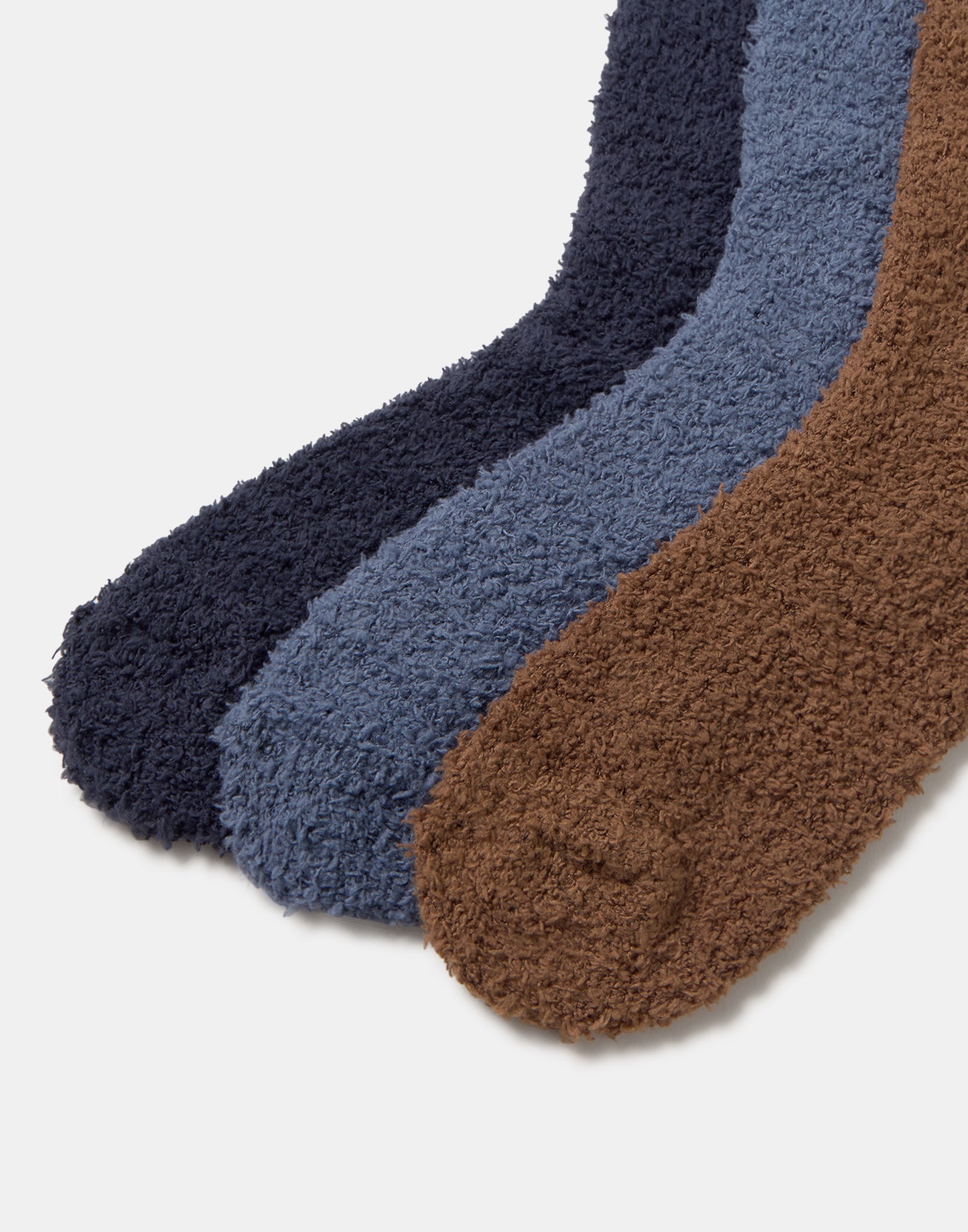 Set 3 calcetines lisos fluffy hombre