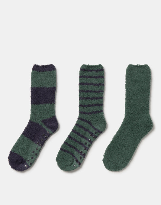 Set 3 calcetines fluffy fantasía hombre