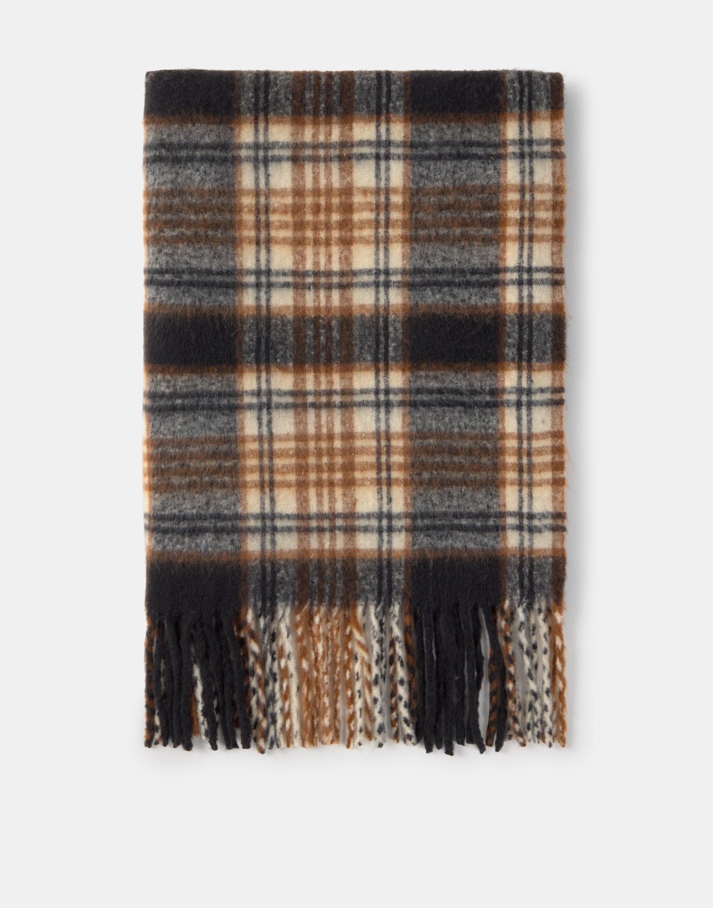 Grey check scarf