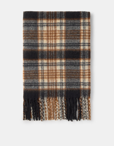Grey check scarf