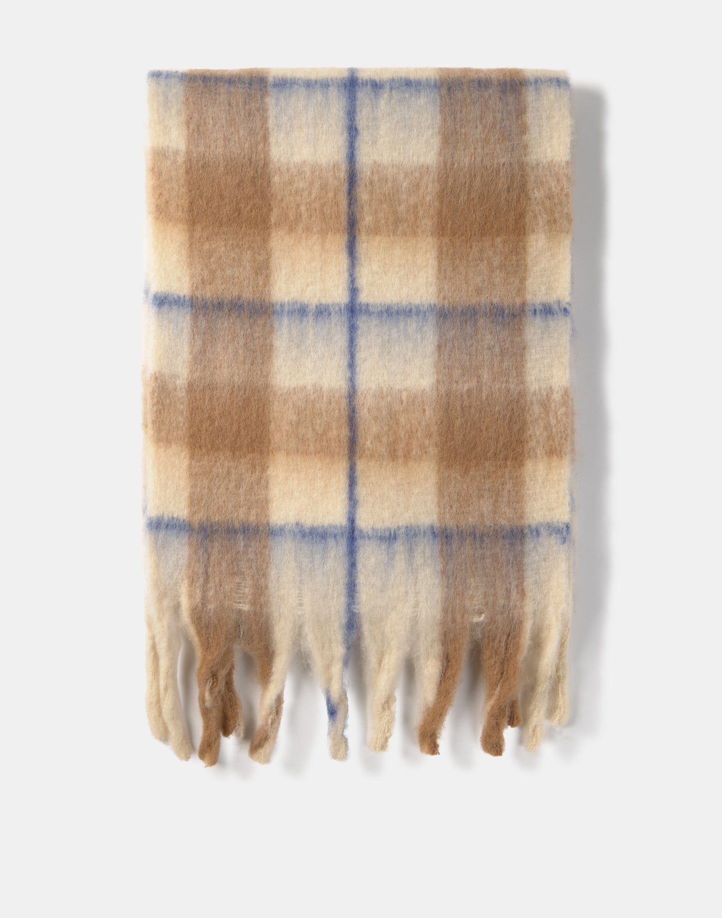 Bufanda pelito cuadro marrón