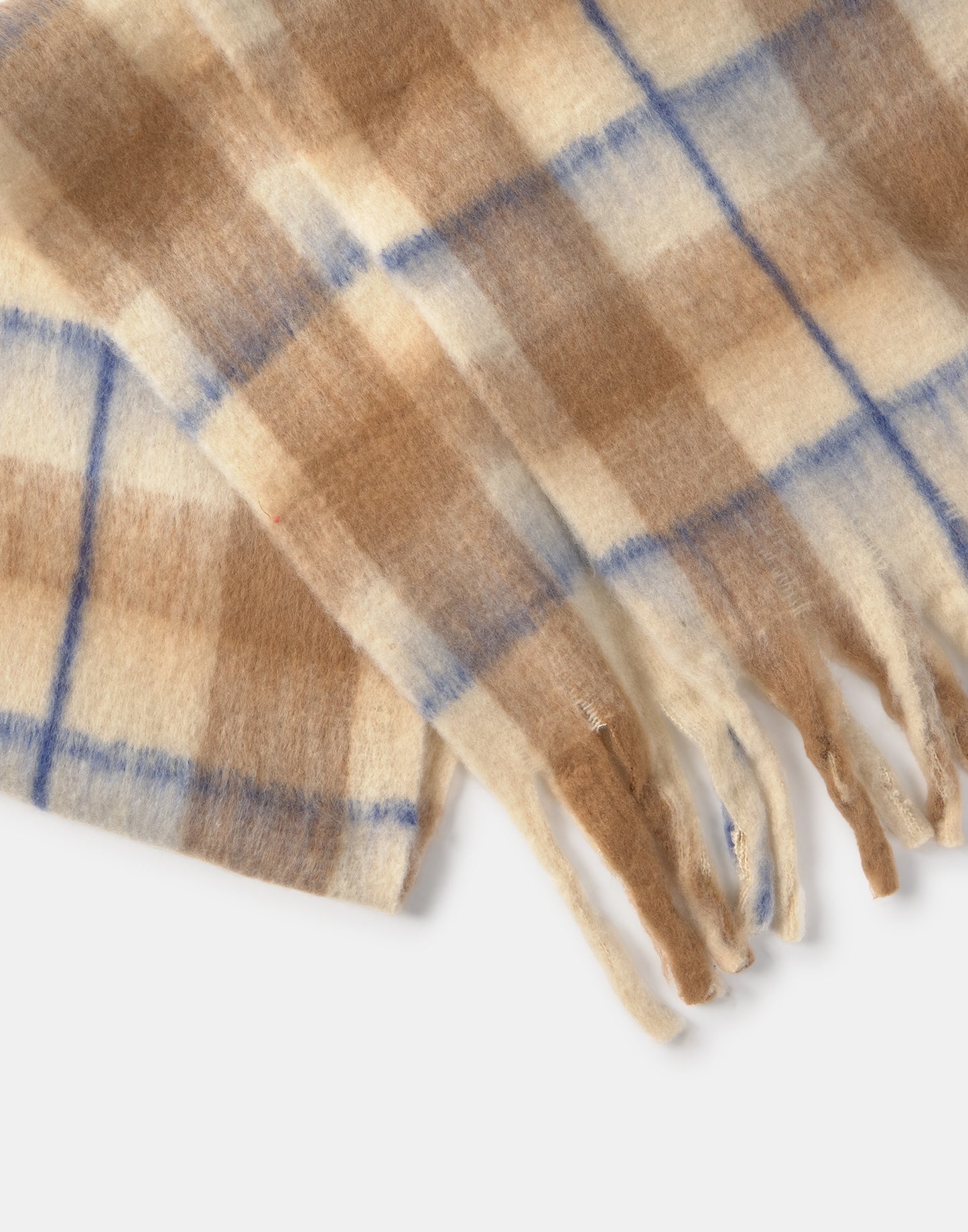 Bufanda pelito cuadro marrón