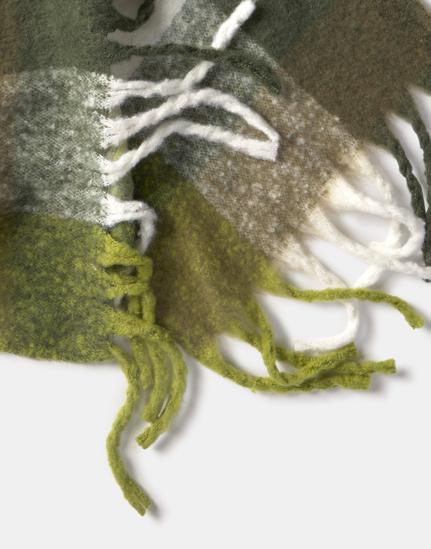 Schal mit kariertem Muster grün