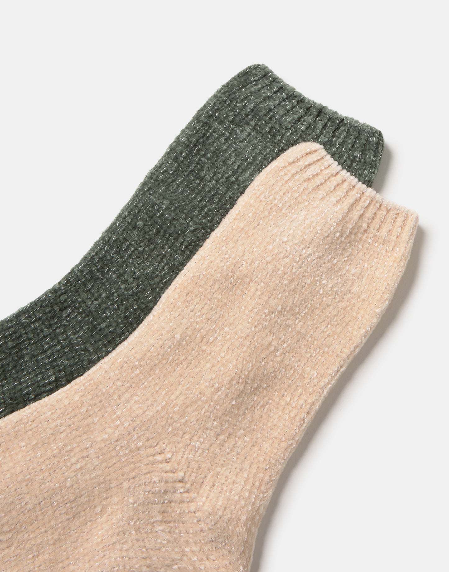 Set 2 calcetines chenilla lurex