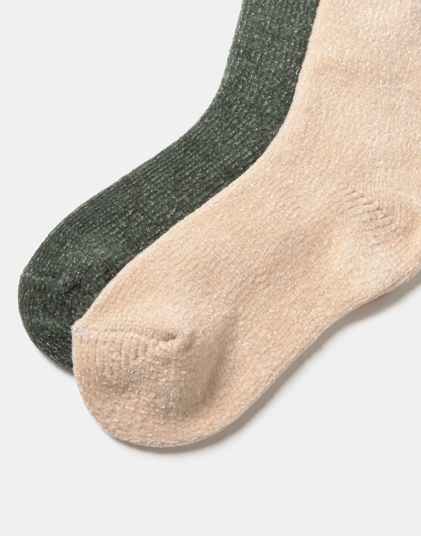 Set 2 calcetines chenilla lurex