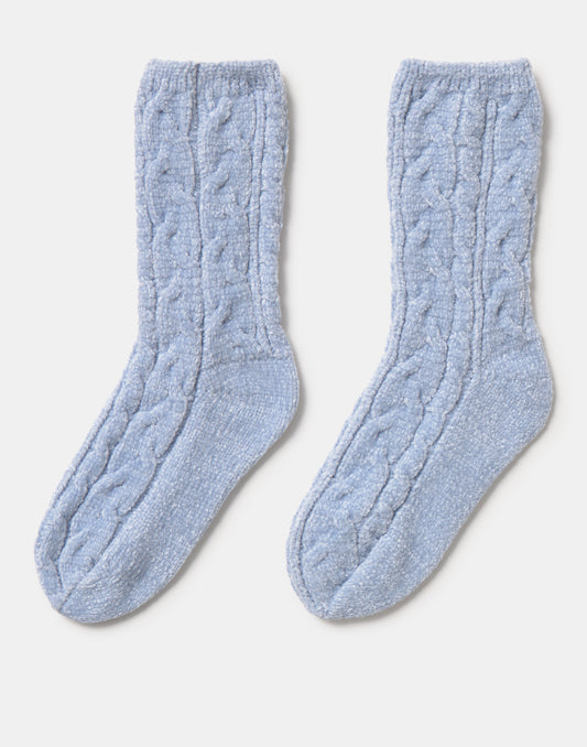 Calzini a treccia in ciniglia