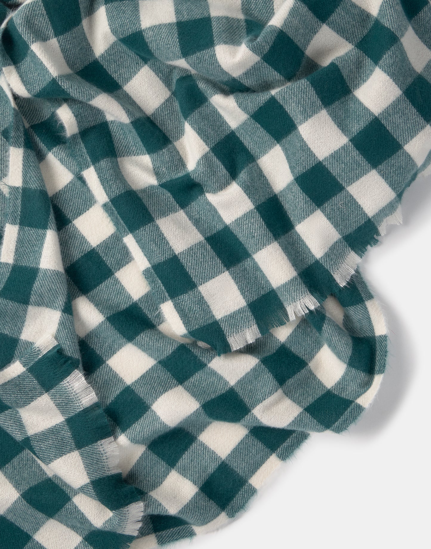 Bufanda fina cuadro verde