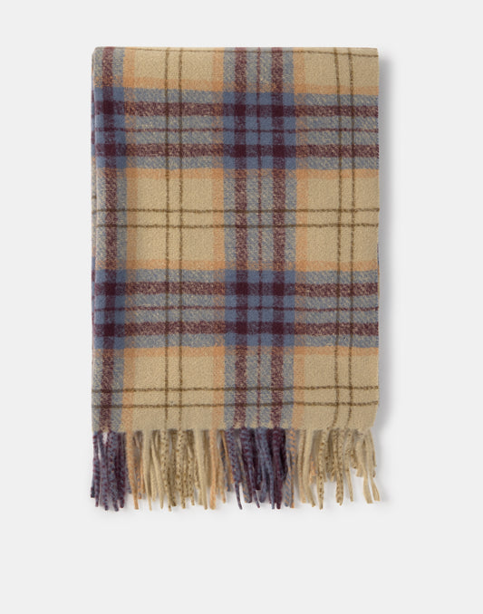 Bufanda fina cuadro azul