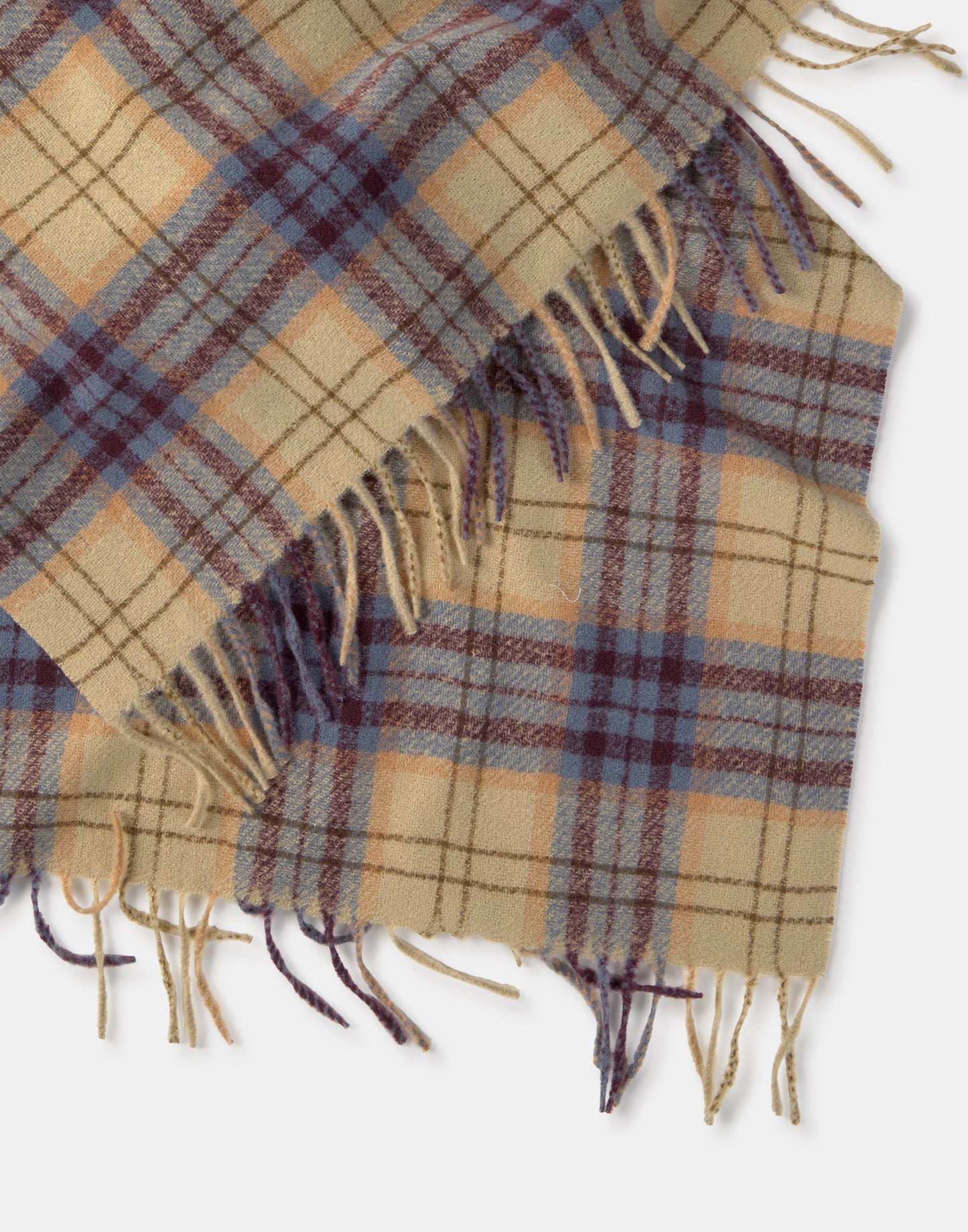 Bufanda fina cuadro azul