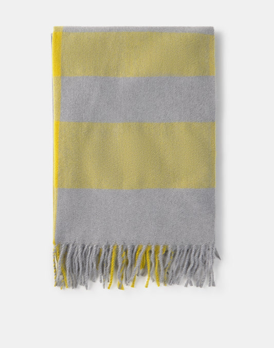 Bufanda fina cuadro amarillo