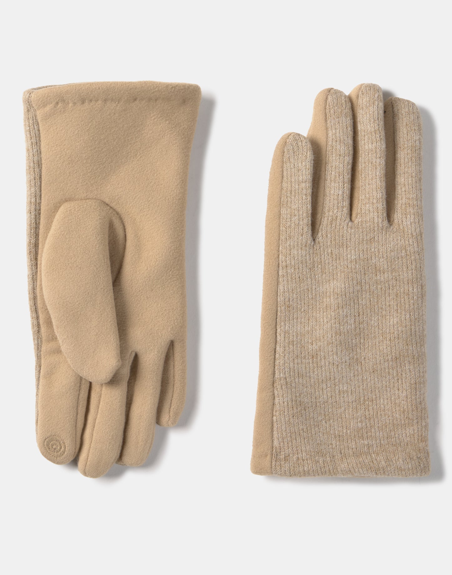 Ribbed touch gloves