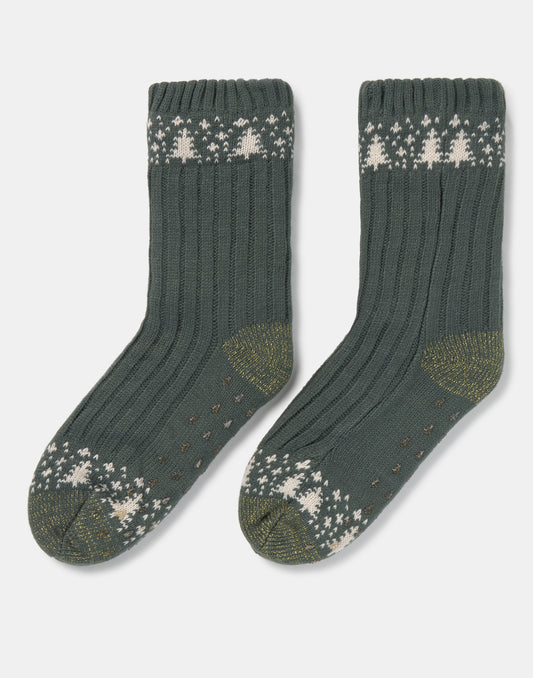 Calcetines árbol Navidad jacquard
