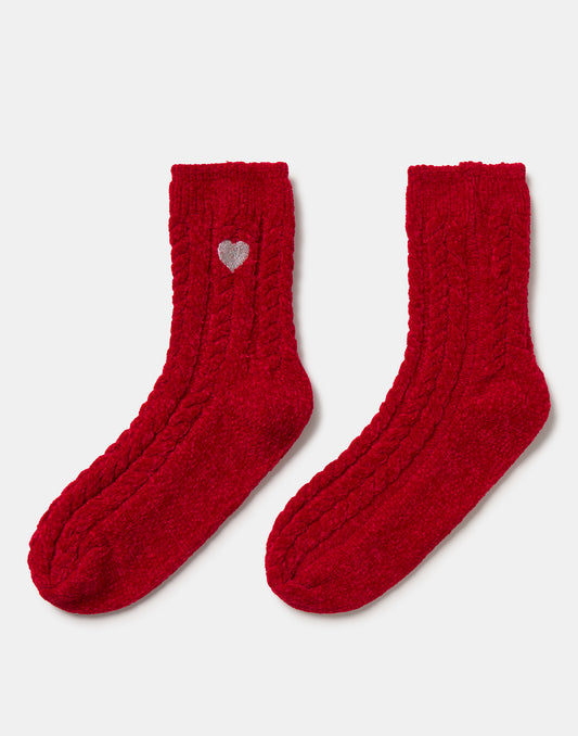 Calcetines corazón lúrex
