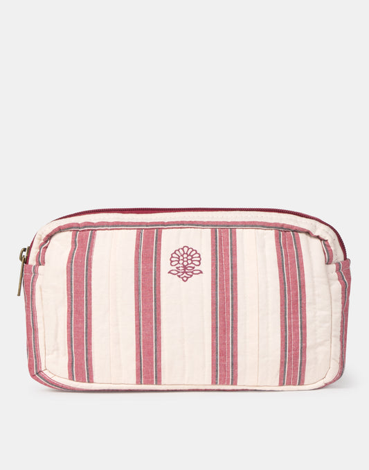 Jaya floral stripe toiletry bag