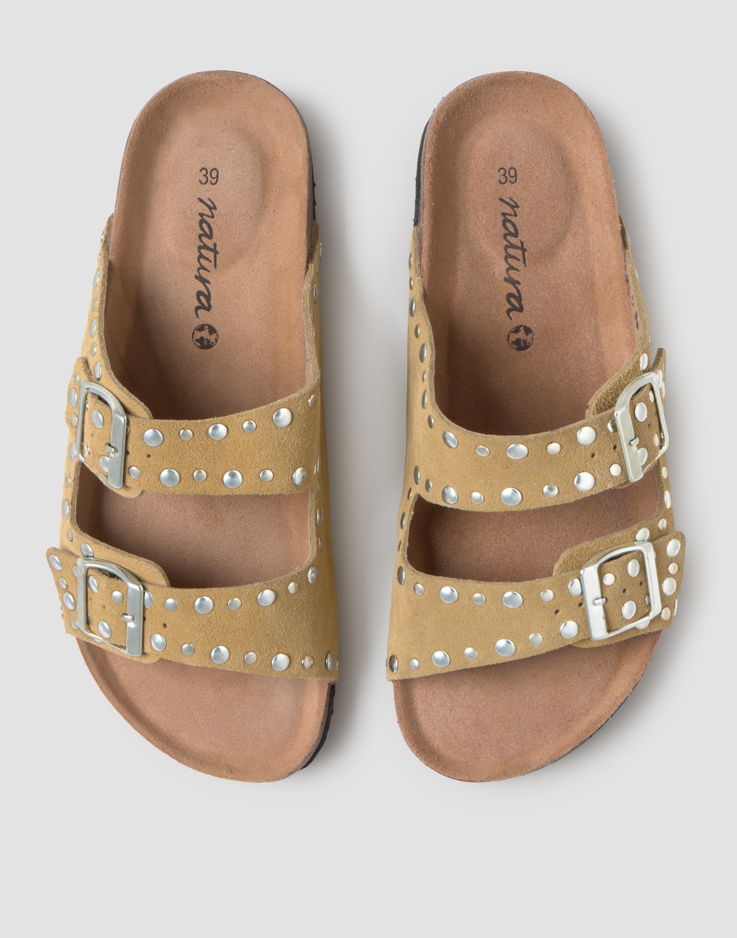 Double Buckle Ergonomic Sandal with Studs